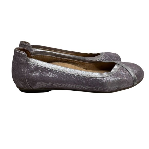 Vionic Caroll Sparkle Purple Round Toe Orthaheel  Ballet Flats Women Size US 7 - Picture 1 of 9